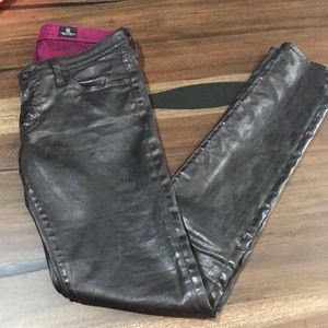 AG leatherette Skinny Jeans